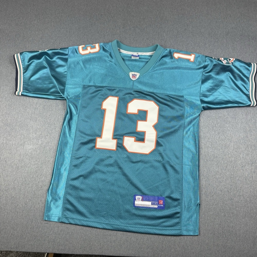 Reebok Dan Marino Miami Dolphins NFL Football Jersey Size 50 VTG Vintage